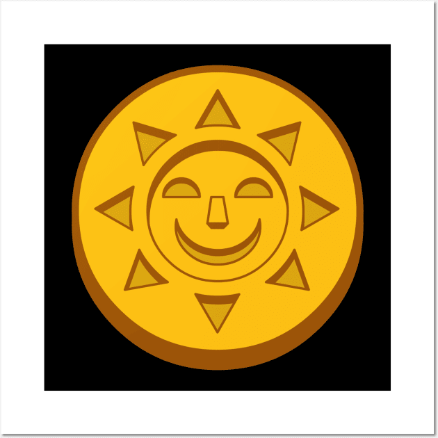 Treasure of the Golden Suns Coin Wall Art by RobotGhost